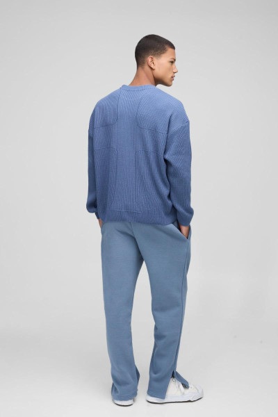 Боксер підходить ребристого хрестового екіпажу на шиї трикотажний джемпер