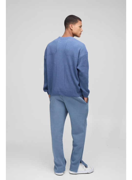 Боксер підходить ребристого хрестового екіпажу на шиї трикотажний джемпер