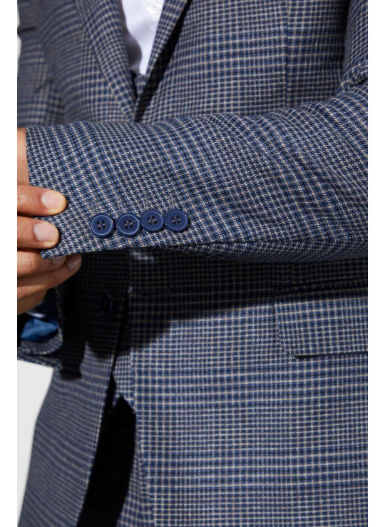 Однобортний піджак у клітинку вузького крою