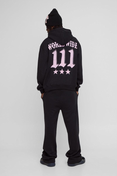 Величезний спортивний костюм Moto Puff & Diamante з капюшоном