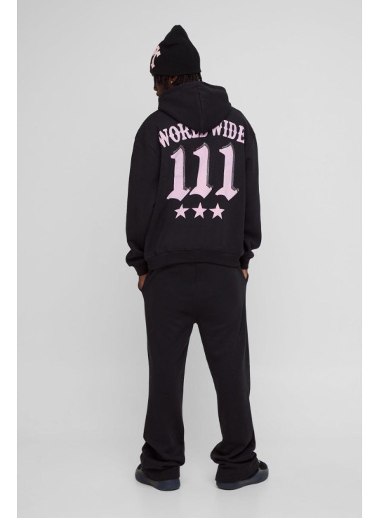 Величезний спортивний костюм Moto Puff & Diamante з капюшоном