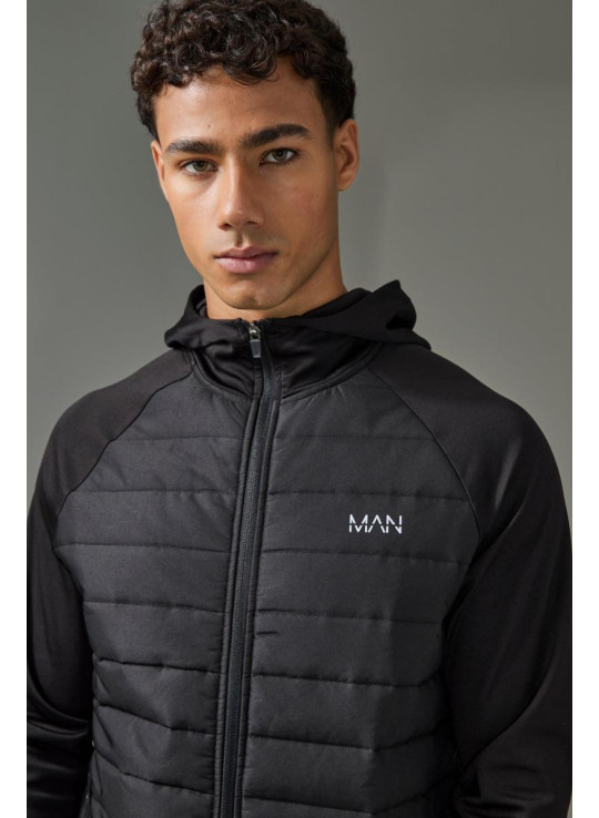 Чоловіча стьобана толстовка з капюшоном і звужений джогер