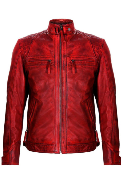 Шкіряна гоночна гоночна велосипедна куртка