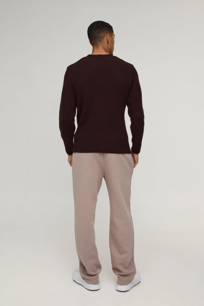 Трикотажний джемпер з круглим вирізом і панелями стандартного крою