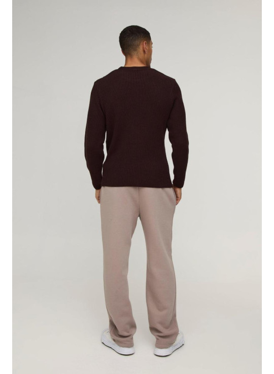 Трикотажний джемпер з круглим вирізом і панелями стандартного крою