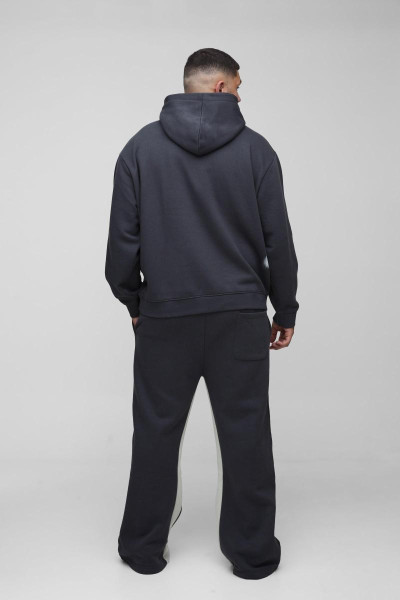 Плюс великий спортивний костюм із капюшоном і капюшоном із бризками фарби