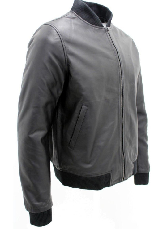 Шкіряна куртка з бомбардувальника Varsity