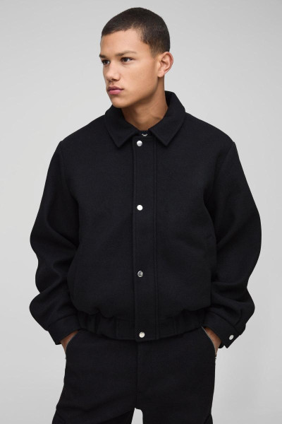Boxy Melton Harrington Jacket