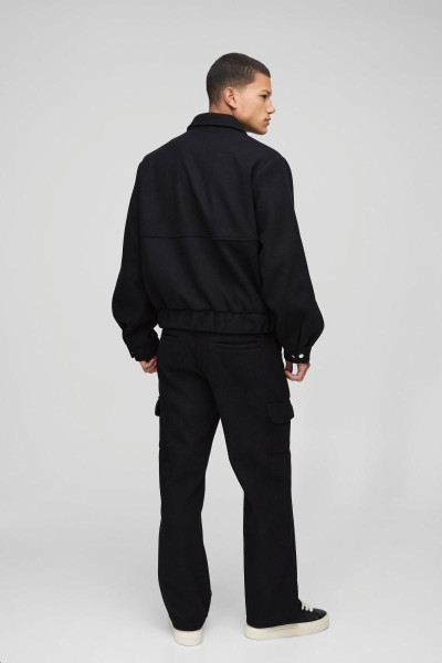 Boxy Melton Harrington Jacket