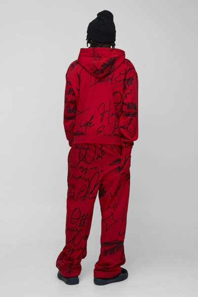 Величезний спортивний костюм у формі графіті на блискавці