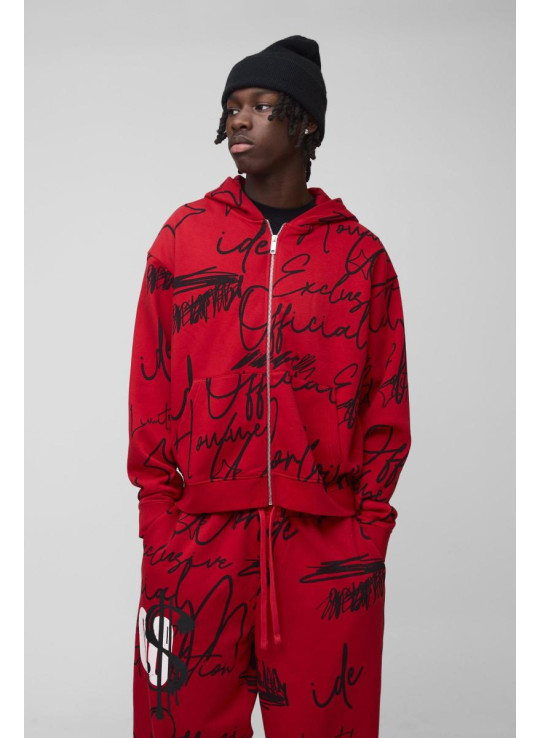Величезний спортивний костюм у формі графіті на блискавці