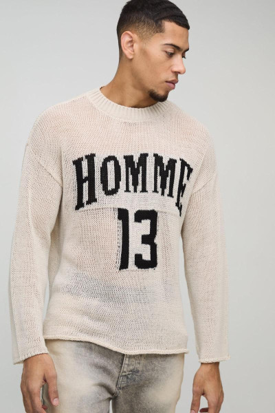 Boxy Fit Homme Moto Open Stitch в’язаний перемичка