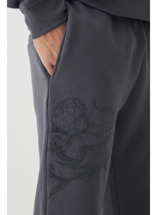 Smart Split Hem Flock Super Heavyweight Emavered Joggers