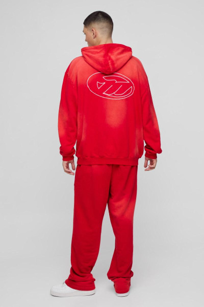 Величезний спортивний костюм з капюшоном і аплікацією