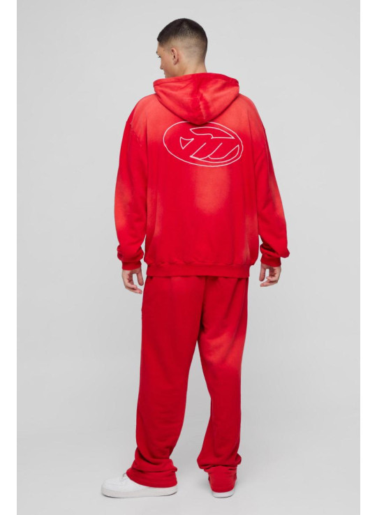 Величезний спортивний костюм з капюшоном і аплікацією