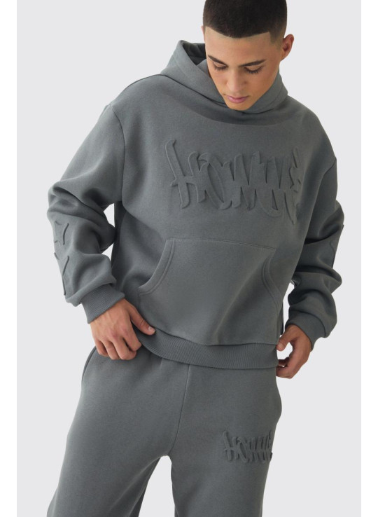 Великий спортивний костюм Boxy Homme Emboss