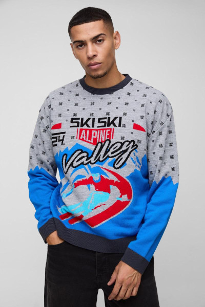 Величезний трикотажний джемпер Boxy Ski Valley