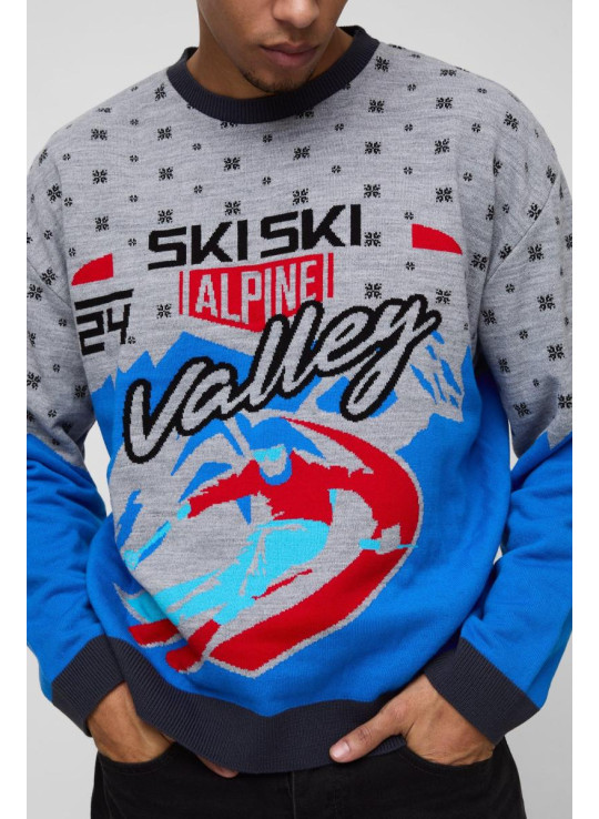Величезний трикотажний джемпер Boxy Ski Valley
