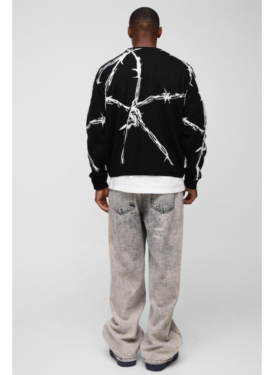 Величезний трикотажний джемпер з колючого дроту