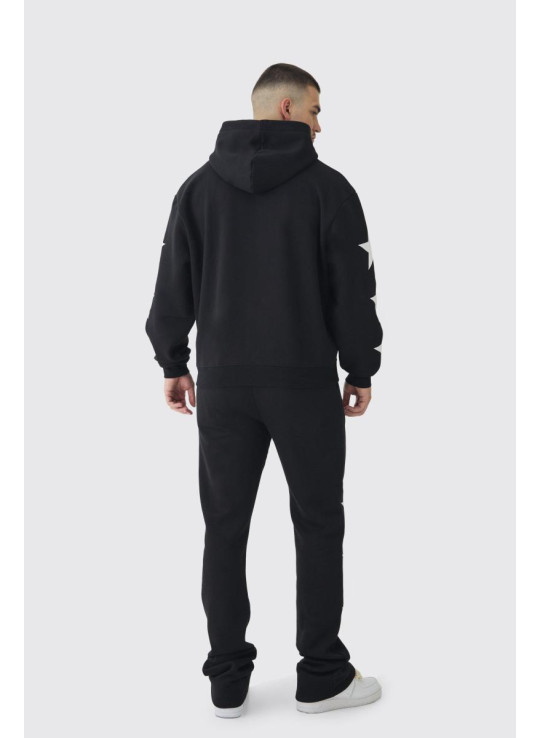 Високий великий спортивний костюм із капюшоном і принтом у позасезонні