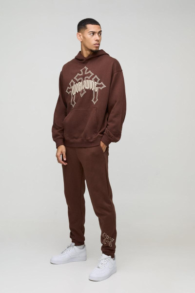 Великий готичний хрестовий худі та спортивний костюм для бігунів стандартного крою