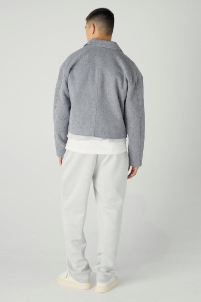 Сіра куртка Harrington з квадратним коміром