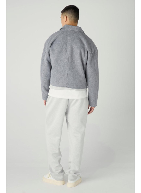 Сіра куртка Harrington з квадратним коміром