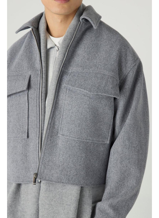 Сіра куртка Harrington з квадратним коміром