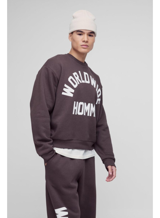 Величезний спортивний костюм із широким принтом