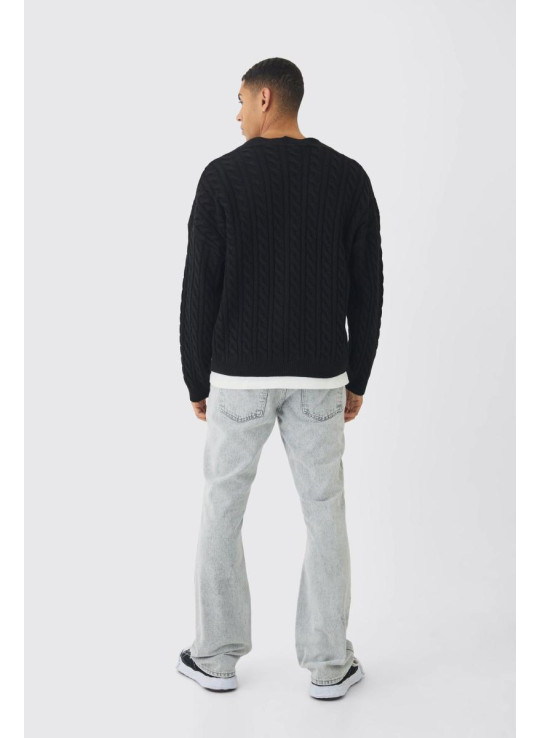 Величезний трикотажний в'язаний кардиган