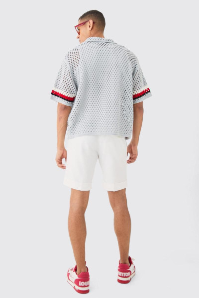 Негабаритна боксерська відкрита в’язана абстрактна сорочка