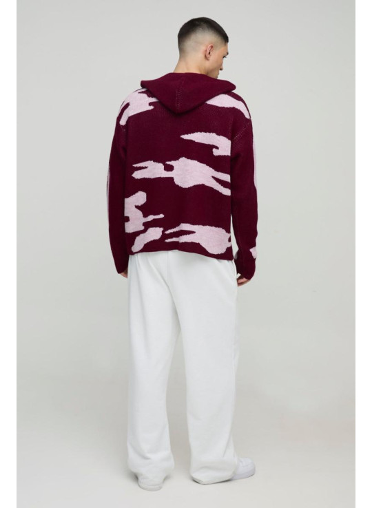 Негабаритний в’язаний балахон з Camo Raw Edge