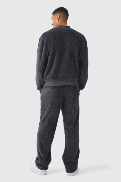 Негабаритна куртка-бомбер Teddy Borg