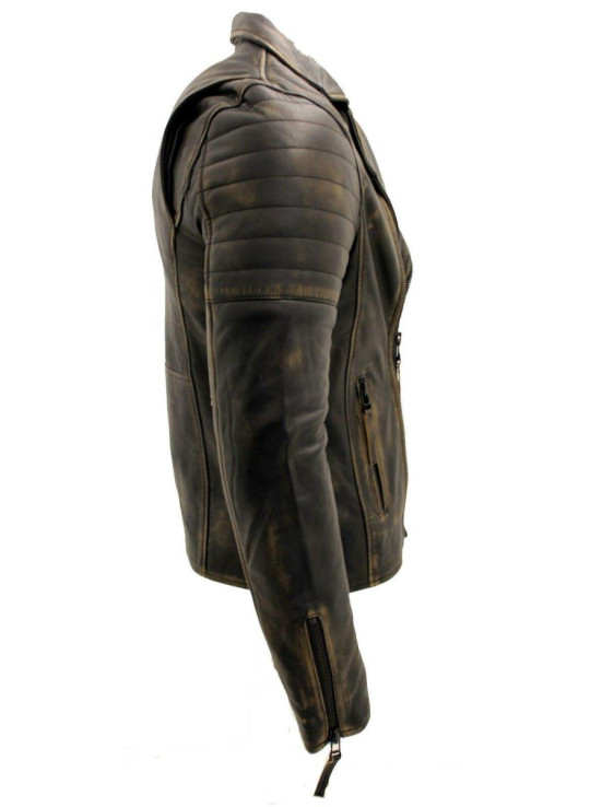 Brando Double Cross Zip Leather Biker Gacket-Casablanca
