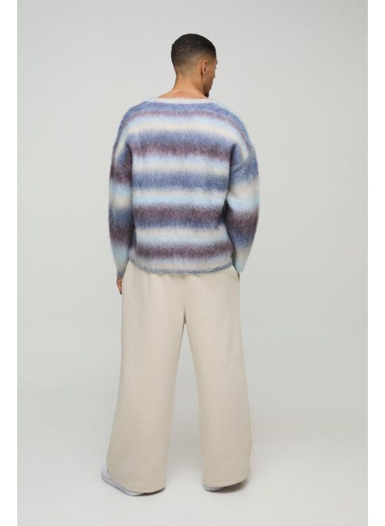 Негабаритна коробка з матовою смугою V на шиї трикотажна перемичка