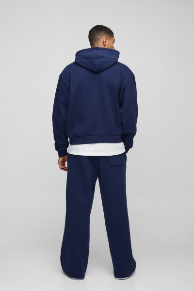 Спортивний костюм великого розміру Boxy Worldwide з тисненням і капюшоном