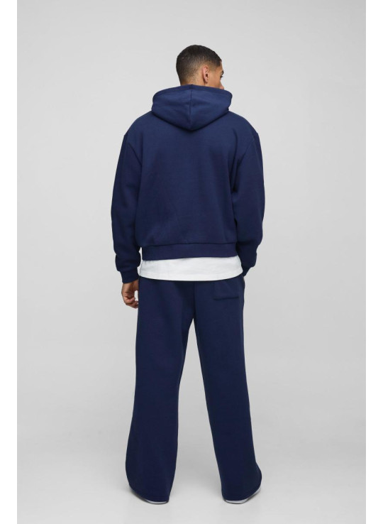 Спортивний костюм великого розміру Boxy Worldwide з тисненням і капюшоном