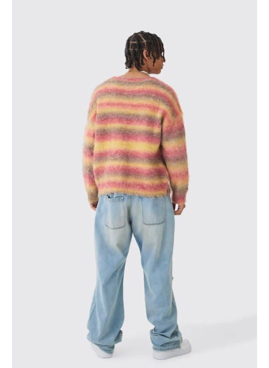 Негабаритна коробка матової смужки в'язала джемпер