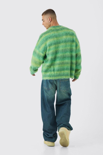 Величезний трикотажний джемпер у смужку Ombre