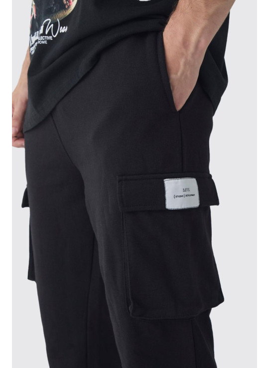 Високі ткані вкладки Slim Fit Cargo Joggers
