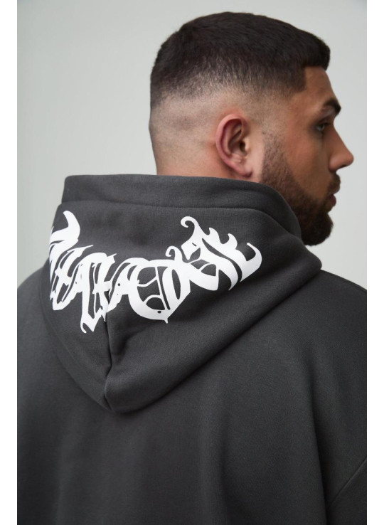 Плюс великий спортивний костюм із подвійним поясом і капюшоном у формі серця