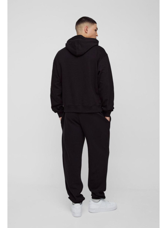 Величезний спортивний костюм із капюшоном і принтом у формі хрестика