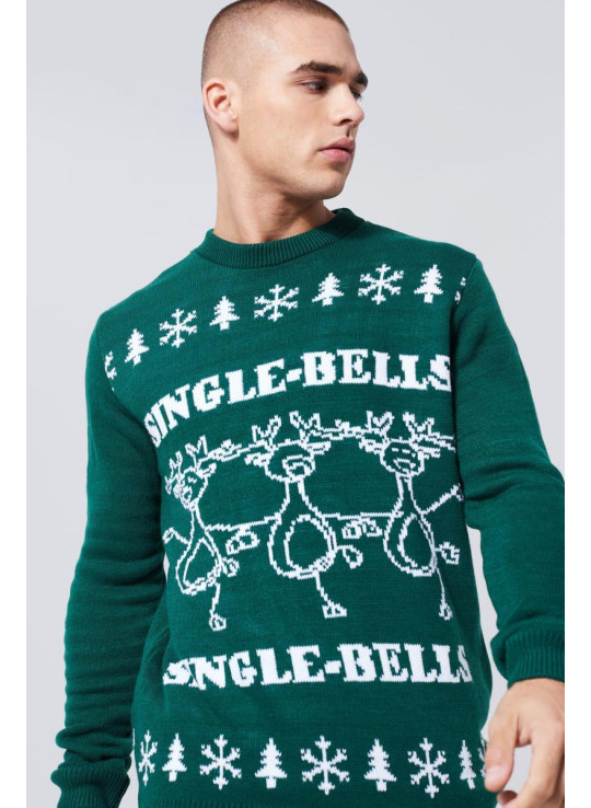 Різдвяний джемпер з одинарними дзвіночками
