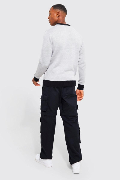 Різдвяний джемпер з капелюхом Санти з оленями