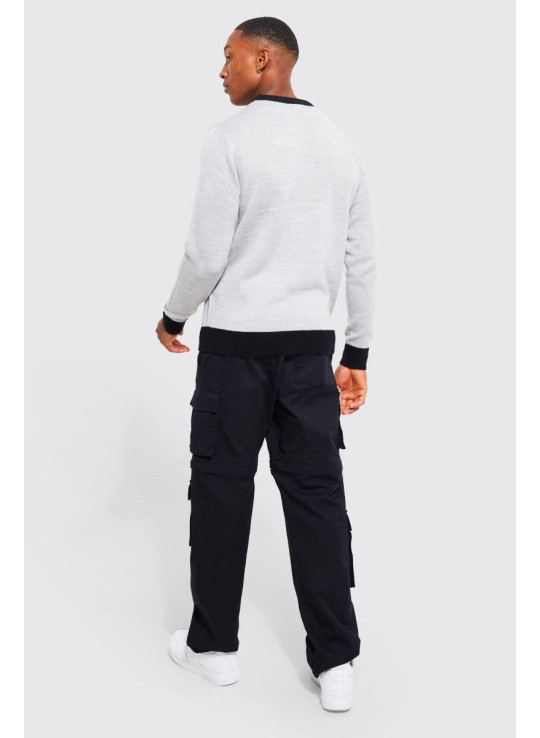 Різдвяний джемпер з капелюхом Санти з оленями