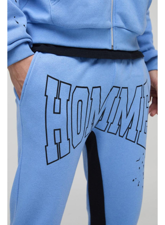 Регулярний підходящий фарба бризок homme gusset jogger