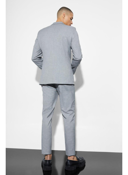 Вузький однобортний лляний піджак