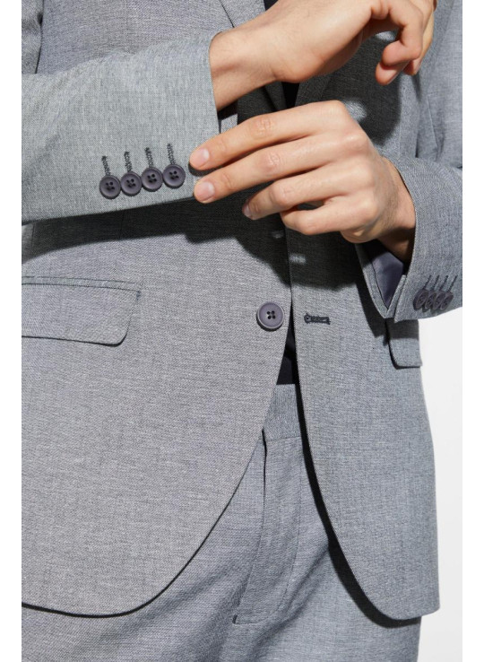 Вузький однобортний лляний піджак